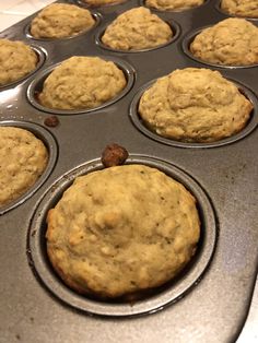 muffins are in the pan ready to be baked