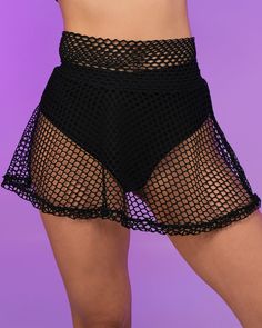 Black Fishnet Skater Skirt Black Mesh Mini Skirt For Night Out, Black Mesh Mini Skirt For Party, Summer Stretch Mesh Skirt, Mesh Mini Skirt For Night Out, Summer Fishnet Bottoms, Fitted Mesh Skirt Bottoms, Mesh Mini Skirt For Party, Party Mesh Mini Skirt, Flirty Skort For Club In Summer