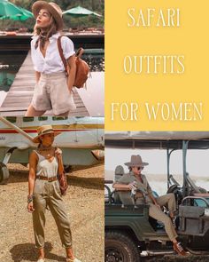 Safari Woman Outfit, Cute Jungle Outfits, Jungle Safari Costume Women, Safari Travel Outfit, Boys Safari Outfit, Safari Fashion Women Outfits, Safari Theme Dress Up, Summer Safari Outfit