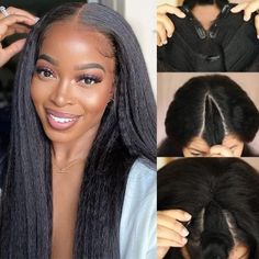 PRICES MAY VARY. 【10A v part wigs kinky straight】:Nadula V part wig not a u part wig,v part kinky straight wig blend perfectly with your natural hair,soft, healthy and comfortable. 【Beginner friendly glueless wig】:No Glue No Sew In Min Leave Out,more convenient and quickly to be worn and add hair volume than one piece clip in extensions. 【Nadula v part wig cap】:medium cap size (21-21.5 inch) fits most head size，secure and comfortable.4 clips on the front, 3 combs on the front,two sides and back, V Part Wig, U Part Wig, U Part Wigs, U Part, Wig Human Hair, Half Wigs, Lace Hair, One Hair, Wigs For Women