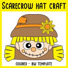 the scarecrow hat craft is an easy and fun activity for kids to do on halloween