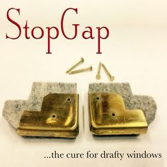 there are two pieces of metal that have been placed on top of each other with the caption stop gap