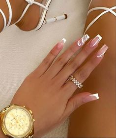 Her Nails, Classy Acrylic Nails, Long Acrylic Nails Coffin, Acrylic Nails Coffin Pink, Long Square Acrylic Nails, Bling Acrylic Nails