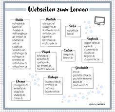 a poster with words and pictures on it that say verbesten zun learnen