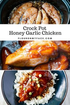 crock pot honey garlic chicken is an easy and delicious dinner that's ready in under 30 minutes