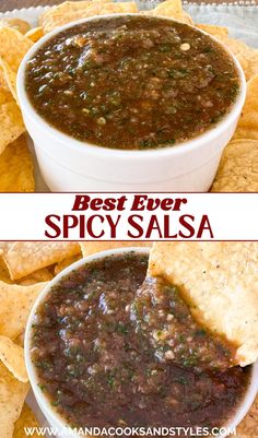 Best Spicy Salsa Recipe - Amazing fresh homemade salsa recipe perfect for chips and salsa and to serve with your favorite Mexican dishes. Best Spicy Salsa Recipe, Spicy Mexican Salsa, Mexican Restaurant Salsa Recipe, Fresh Homemade Salsa Recipe, Mexican Restaurant Salsa, Restaurant Salsa Recipe, Fresh Salsa Recipe Homemade, Spicy Salsa Recipe, Restaurant Style Salsa Recipe