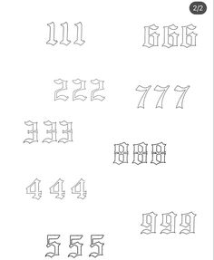 the numbers are drawn in different styles and sizes