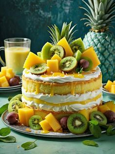 Fruit Curd, Lemon Chiffon Cake, Passion Fruit Curd, Fruit Cakes, Lemon Chiffon, Dessert Ingredients, Chiffon Cake, Fancy Cakes, Pastry Chef