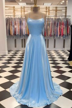 Floor Length Prom Dresses Long Evening Dresses Blue Satin Formal Gown Womens Dresses,GD468 on Storenvy Long Graduation Dress, Wedding Guest Dresses Uk, Blue Satin Prom Dress, Baby Blue Prom Dresses, Graduation Dresses Long, Satin Formal Gown, Simple Prom Dress Long, School Dance Dresses, Prom Dresses Simple