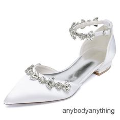 Women Satin Flat Pointed Toe Rhinestone Ankle Strappy Wedding Buckle Bride Shoes Color:Stain Material:Rose Red Asian Size: S-XL   Shipping ●    Items will be sent within 5 days of payment verification,  excluding customized products. ●     Items will be shipped from China. Delivery time may vary due to different countries, public holidays, customs issues, logistic arrangements, etc.  Return Policy ●  If you want to return an item, it must be in an unused condition. ● All returning postage costs will be the responsibility of the buyers. Feedback ●      We appreciate your business and strive to improve our customer service and our commitment to quality. ●      We will leave positive feedback immediately after payment is received. ●      We appreciate positive feedback as much as you do. ● Dance Heels, Wedding Vision Board, Wedding Dresses Ideas, Wedding Flats, Wedding Honeymoon, Bridesmaid Shoes, Ribbon Flower, Satin Heels, The Modern Bride