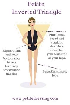 Inverted Triangle Shape Styling Tips (Petite Body Shape) Petite Inverted Triangle, Petite Street Style, Inverted Triangle Body Shape Outfits, Inverted Triangle Fashion, Triangle Body Shape Outfits, Stylish Petite Woman, Inverted Triangle Outfits, Body Shape Guide, Athletic Body Type