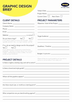 the graphic design brief for project details