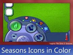 an image of a video game with the title seasons icons in color