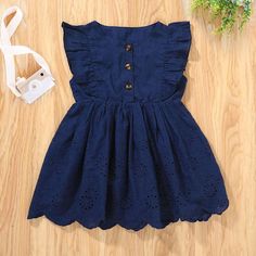 Baby Girl Summer Ruffle Sleeveless Knee Length Dress Children's Clothing - PrettyKid Childrens Clothes Girls, Kids Frocks Design, Trendy Baby Clothes, Baby Dress Design, Girls Casual Dresses, Kids Fashion Dress, Kids Designer Dresses, Kids Frocks, Baby Frocks Designs