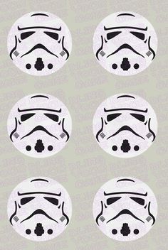 four star wars storm trooper decals on a gray background