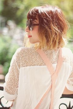 Petite Blonde, Angled Bob Hairstyles, Blond Ombre, Short Ombre, Short Ombre Hair, Blonde Tips, Brown Ombre Hair