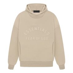 Fear of God Essentials SS23 Essentials Hoodie 'Dusty Beige' 192SP232055F Fear Of God Hoodie, The Fear Of God, Essentials Hoodie, Fear Of God Essentials, Fear Of God, The Fear, Clothing Essentials, Oversize Hoodie, Everyday Wardrobe