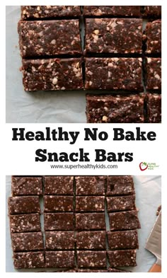 healthy no bake snack bars with nuts on top