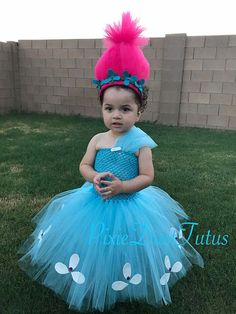 Trolls Princess Poppy Tutu Dress Halloween Costume Unicorn, Halloween Costumes For Big Kids, Hood Dress