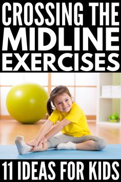 Crossing The Midline, Exercises For Kids, Occupational Therapy Kids, Pediatric Physical Therapy, Occupational Therapy Activities, Exercise Activities, Pediatric Occupational Therapy, Brain Gym