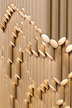 an image of a wall made out of wood sticks