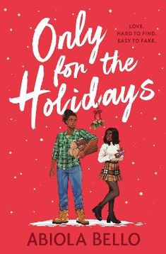 the cover of only for the holidays, with an illustration of two people standing next to each other