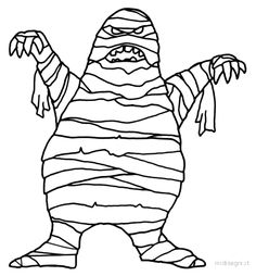 a drawing of a cartoon character made out of paper strips and yarn, with one arm extended