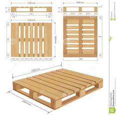 a wooden bed frame with measurements