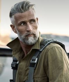 Silver Fox Hair, Beard Ideas, Gentleman Haircut, Long Hair Beard, Mustache Styles