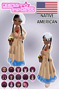 • 🏵️ • - #fyp #dti #dresstoimpress #dress #to #impress #roblox #dtiideas #aesthetic #outfitideas #dresstoimpressideas #idea #board #pin #robloxpin #robloxdti #robloxdresstoimpress Native American Dti Outfit, Native American Dress To Impress, Ronald Mcdonald Dress To Impress, Dress To Impress Historical Figures, Birthday Message For Mom