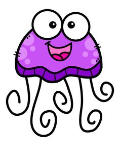 a purple jellyfish with big eyes