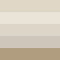 four different shades of neutral paint in the same color scheme, one is light beige and the other is dark brown