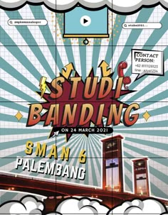 an advertisement for a band called studio banding on march 6, 2011 in palembang