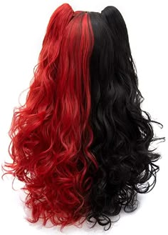 Vampire Wig, Vampire Hairstyles, Vampire Hair, Red Hair Looks, Red Hair Inspiration, Split Dyed Hair, Korean Hair Color, Dip Dye Hair, Hair Color Streaks