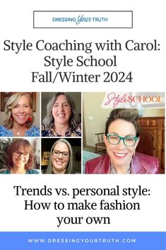 This latest Style Coaching features two women of each Energy Type. I offer feedback on their style, explore their secondary Energy Type, and show how fall and winter trends can be personalized for each woman. Four of my guests also receive an outfit recommendation (complete with pictures!) that incorporates these trends in a way that honors their secondary Type. Brow Brush, Winter Trends, Free Makeup, School Fashion, Winter 2024