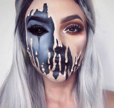 Melting Face, Make Up Diy, Halloween Beauty, Halloween Makeup Pretty, Cruella Deville