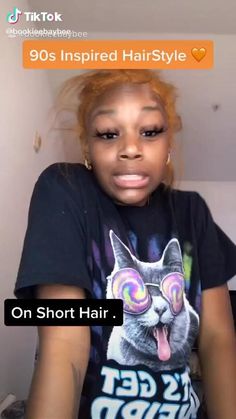 #tiktok #90s #hairstyles Y2k Hairstyles Black Women Short Hair, 90s Hairstyles For School, Baddie Hairstyles For Short Hair Black, Cute 90s Hairstyles For Short Hair, Throwback Thursday Hairstyles, 90 Black Hairstyles, 90shair Styles, Aesthetic Straight Hairstyles, 90s Women Hairstyles