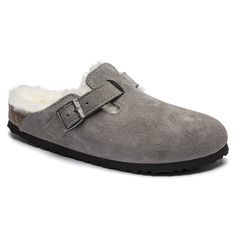 Boston Shearling Suede Leather Stone Coin | BIRKENSTOCK Boston Shearling, Birkenstock Boston Shearling, Birkenstock Men, Birkenstock Women, Suede Clogs, Zermatt, Birkenstock Boston, Birkenstock Boston Clog, Dundee