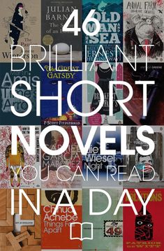 there are many different types of books on this page with the words, 4 brilliant short novels you can read in a day