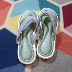 Women's Nike Comfortbed Thong Sandals Flip Flops Grey Teal Size 11 #nike #poshmark #poshmarkseller #poshmarkcommunity #thrift #thrifted #thrifting #flipflop Sandals Flip Flops, Thong Sandals, Flip Flop Sandals, Nike Women, Flip Flops, Sandals, Nike, Grey, Quick Saves