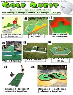 Putt Putt Golf Diy Ideas, Diy Mini Golf Course Ideas, Putt Putt Course, Target Games, Outdoor Mini Golf, Golf Putt, Minature Golf, Giant Yard Games, Mini Golf Games