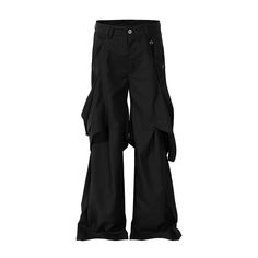 45499376009408|45499376042176|45499376074944|45499376107712 Black Wide-leg Cotton Cargo Pants, Black Cotton Wide Leg Pants With Cargo Pockets, Baggy Black Wide-leg Cargo Pants, Black Wide Leg Parachute Pants With Cargo Pockets, Black Baggy Wide-leg Cargo Pants, Black Wide-leg Techwear Cargo Pants, Black Cotton Parachute Pants, Black Cargo Pocket Harem Pants For Streetwear, Black Harem Pants With Cargo Pockets For Streetwear