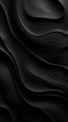 an abstract black background with wavy lines