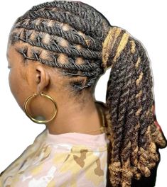 Knotless Braids Over Locs, Dreadlock Wedding, Loc Ponytail, Women Dreadlocks, Nubian Locs, Band Hairstyles, Loc Nation