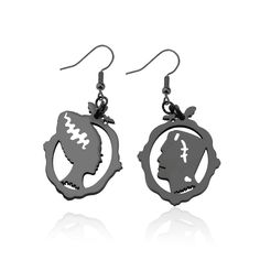 PRICES MAY VARY. Frankenstein's Monster & His Bride Earrings - Stay spooky all year long with these Frankie and Bride earrings! Material:Stainless steel, it is lead free and nickel free. Stainless steel is hypo allergenic, it doesn’t rust, change colour or tarnish. Ok, so ...they didn't really get along. But...but they were such a cute couple! We will pack your blessing products in a exquisite velvet bags.ready to receive the goods Velvet Bags, Frankenstein Halloween, Stay Spooky, Frankenstein's Monster, Movie Gift, Bride Earrings, Couple Gift, Party Jewelry, Horror Movie