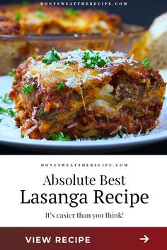 the best lasagna recipe it's easier than you think