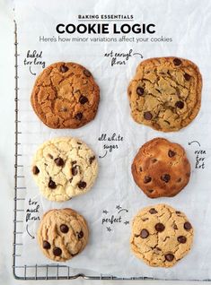 cookies on a baking sheet with instructions for how to bake them in the oven