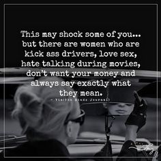 a woman sitting in the back of a car with a quote on it that says,'this may shock some of you but there are women who are