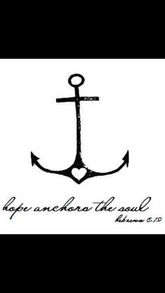 an anchor with some writing on it