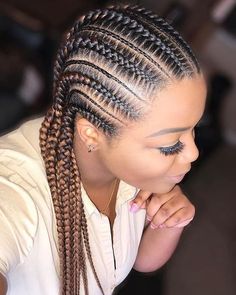 Goddess Braid Styles, Lemonade Braids Hairstyles, Tan Skin Blonde Hair, Braid Inspiration, Braided Ponytail Hairstyles, Girls Braids, African Hair